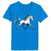 Ladies’  Junior Fine Jersey V-Neck Longer Length T-Shirt Thumbnail
