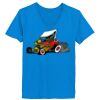 Ladies’  Junior Fine Jersey V-Neck Longer Length T-Shirt Thumbnail