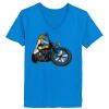 Ladies’  Junior Fine Jersey V-Neck Longer Length T-Shirt Thumbnail