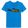 Ladies’  Junior Fine Jersey V-Neck Longer Length T-Shirt Thumbnail