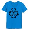 Ladies’  Junior Fine Jersey V-Neck Longer Length T-Shirt Thumbnail