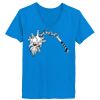 Ladies’  Junior Fine Jersey V-Neck Longer Length T-Shirt Thumbnail