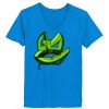 Ladies’  Junior Fine Jersey V-Neck Longer Length T-Shirt Thumbnail