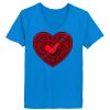 Ladies’  Junior Fine Jersey V-Neck Longer Length T-Shirt Thumbnail