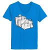 Ladies’  Junior Fine Jersey V-Neck Longer Length T-Shirt Thumbnail