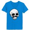 Ladies’  Junior Fine Jersey V-Neck Longer Length T-Shirt Thumbnail