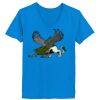 Ladies’  Junior Fine Jersey V-Neck Longer Length T-Shirt Thumbnail