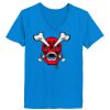 Ladies’  Junior Fine Jersey V-Neck Longer Length T-Shirt Thumbnail