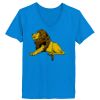 Ladies’  Junior Fine Jersey V-Neck Longer Length T-Shirt Thumbnail