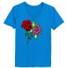 Ladies’  Junior Fine Jersey V-Neck Longer Length T-Shirt Thumbnail