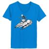 Ladies’  Junior Fine Jersey V-Neck Longer Length T-Shirt Thumbnail
