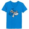 Ladies’  Junior Fine Jersey V-Neck Longer Length T-Shirt Thumbnail