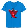 Ladies’  Junior Fine Jersey V-Neck Longer Length T-Shirt Thumbnail