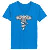 Ladies’  Junior Fine Jersey V-Neck Longer Length T-Shirt Thumbnail