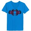 Ladies’  Junior Fine Jersey V-Neck Longer Length T-Shirt Thumbnail