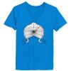 Ladies’  Junior Fine Jersey V-Neck Longer Length T-Shirt Thumbnail
