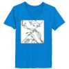 Ladies’  Junior Fine Jersey V-Neck Longer Length T-Shirt Thumbnail