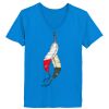 Ladies’  Junior Fine Jersey V-Neck Longer Length T-Shirt Thumbnail