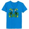 Ladies’  Junior Fine Jersey V-Neck Longer Length T-Shirt Thumbnail