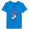 Ladies’  Junior Fine Jersey V-Neck Longer Length T-Shirt Thumbnail