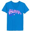 Ladies’  Junior Fine Jersey V-Neck Longer Length T-Shirt Thumbnail