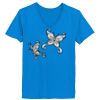 Ladies’  Junior Fine Jersey V-Neck Longer Length T-Shirt Thumbnail