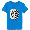 Ladies’  Junior Fine Jersey V-Neck Longer Length T-Shirt Thumbnail