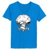 Ladies’  Junior Fine Jersey V-Neck Longer Length T-Shirt Thumbnail