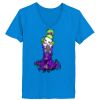 Ladies’  Junior Fine Jersey V-Neck Longer Length T-Shirt Thumbnail