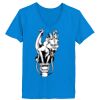 Ladies’  Junior Fine Jersey V-Neck Longer Length T-Shirt Thumbnail