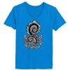 Ladies’  Junior Fine Jersey V-Neck Longer Length T-Shirt Thumbnail