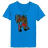 Ladies’  Junior Fine Jersey V-Neck Longer Length T-Shirt Thumbnail