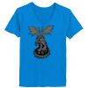 Ladies’  Junior Fine Jersey V-Neck Longer Length T-Shirt Thumbnail
