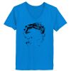 Ladies’  Junior Fine Jersey V-Neck Longer Length T-Shirt Thumbnail