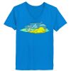 Ladies’  Junior Fine Jersey V-Neck Longer Length T-Shirt Thumbnail