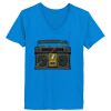 Ladies’  Junior Fine Jersey V-Neck Longer Length T-Shirt Thumbnail