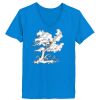 Ladies’  Junior Fine Jersey V-Neck Longer Length T-Shirt Thumbnail
