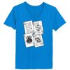 Ladies’  Junior Fine Jersey V-Neck Longer Length T-Shirt Thumbnail