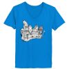 Ladies’  Junior Fine Jersey V-Neck Longer Length T-Shirt Thumbnail