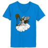Ladies’  Junior Fine Jersey V-Neck Longer Length T-Shirt Thumbnail