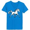 Ladies’  Junior Fine Jersey V-Neck Longer Length T-Shirt Thumbnail