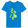 Ladies’  Junior Fine Jersey V-Neck Longer Length T-Shirt Thumbnail