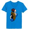 Ladies’  Junior Fine Jersey V-Neck Longer Length T-Shirt Thumbnail