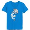 Ladies’  Junior Fine Jersey V-Neck Longer Length T-Shirt Thumbnail
