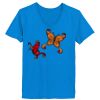 Ladies’  Junior Fine Jersey V-Neck Longer Length T-Shirt Thumbnail