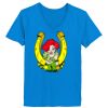 Ladies’  Junior Fine Jersey V-Neck Longer Length T-Shirt Thumbnail
