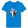 Ladies’  Junior Fine Jersey V-Neck Longer Length T-Shirt Thumbnail