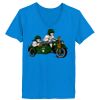 Ladies’  Junior Fine Jersey V-Neck Longer Length T-Shirt Thumbnail