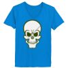 Ladies’  Junior Fine Jersey V-Neck Longer Length T-Shirt Thumbnail