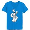 Ladies’  Junior Fine Jersey V-Neck Longer Length T-Shirt Thumbnail